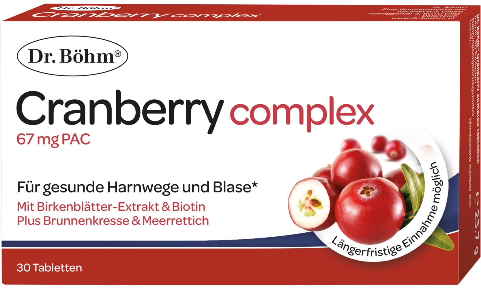 Dr. Böhm® Cranberry complex für gesunde Harnwege und Blase