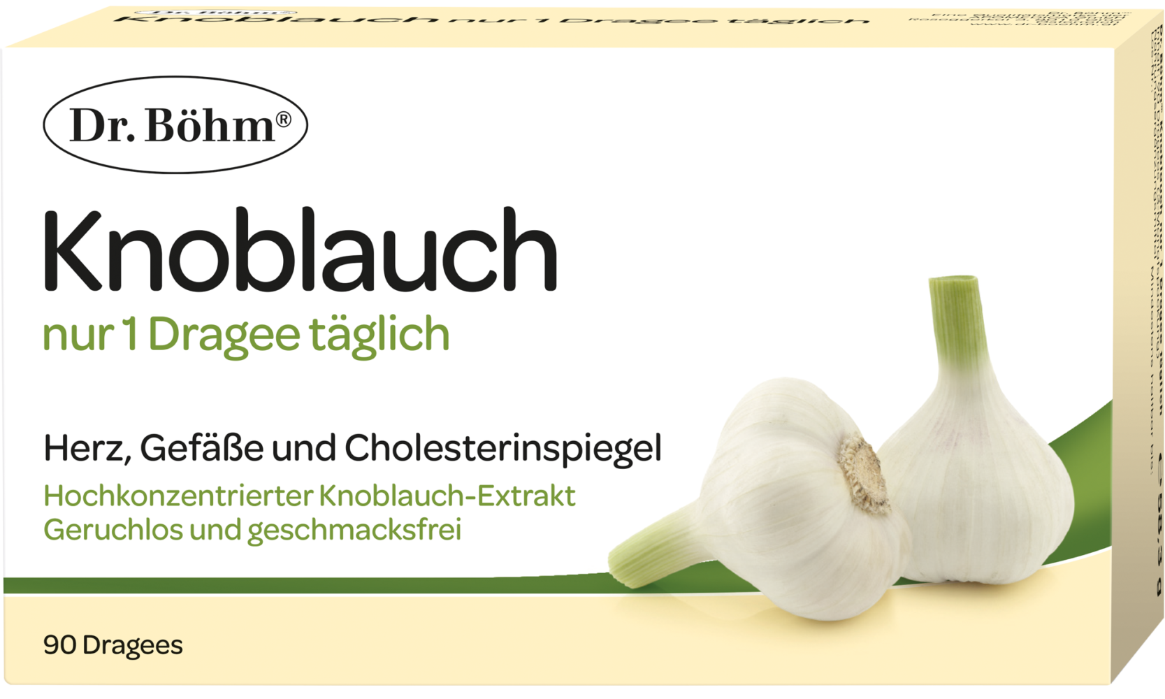 Dr. Böhm® Knoblauch nur 1 Dragee täglich